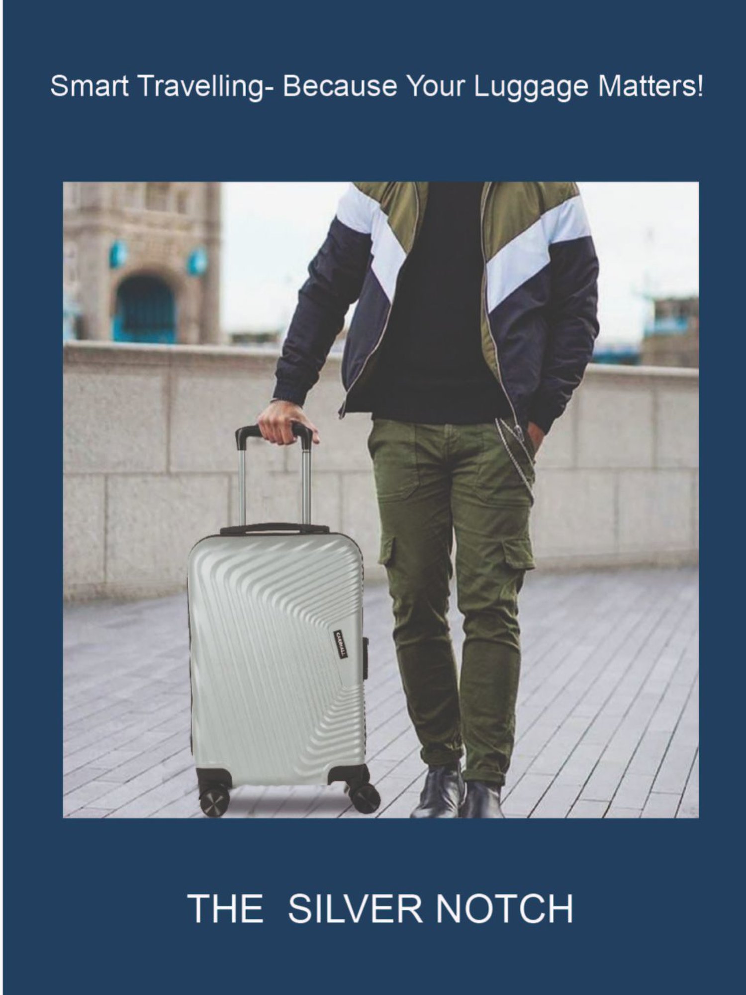 Carriall Silver 8 Wheel Small Hard Cabin Trolley - 33 cm