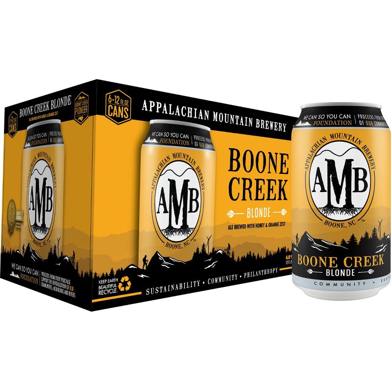 Appalachian Mountain Boone Creek Blonde Ale Beer - 6pk/12 fl oz Cans