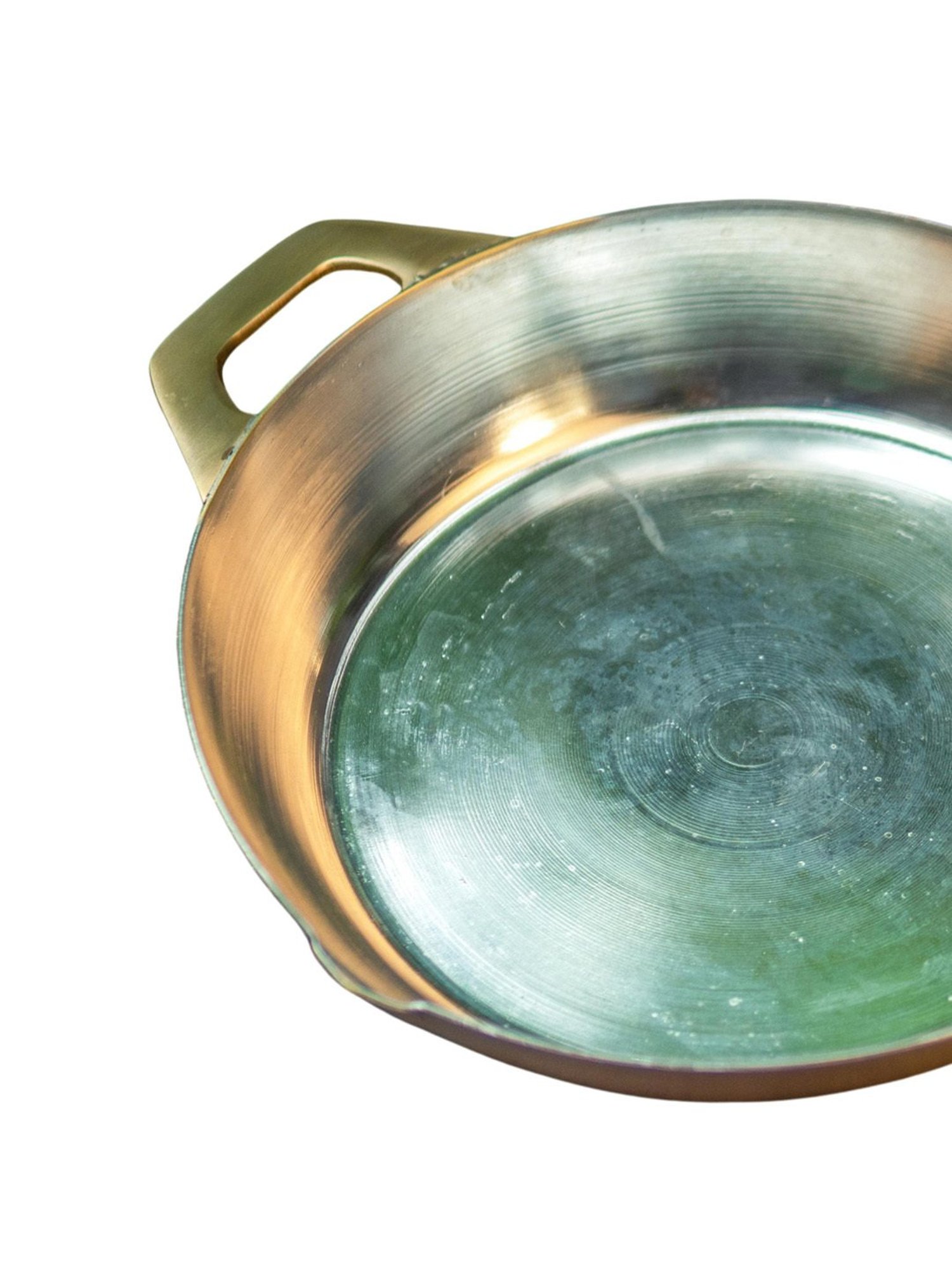 Ambi Pure Brass Fry Pan With Heavy Base - 10 Inches Diameter