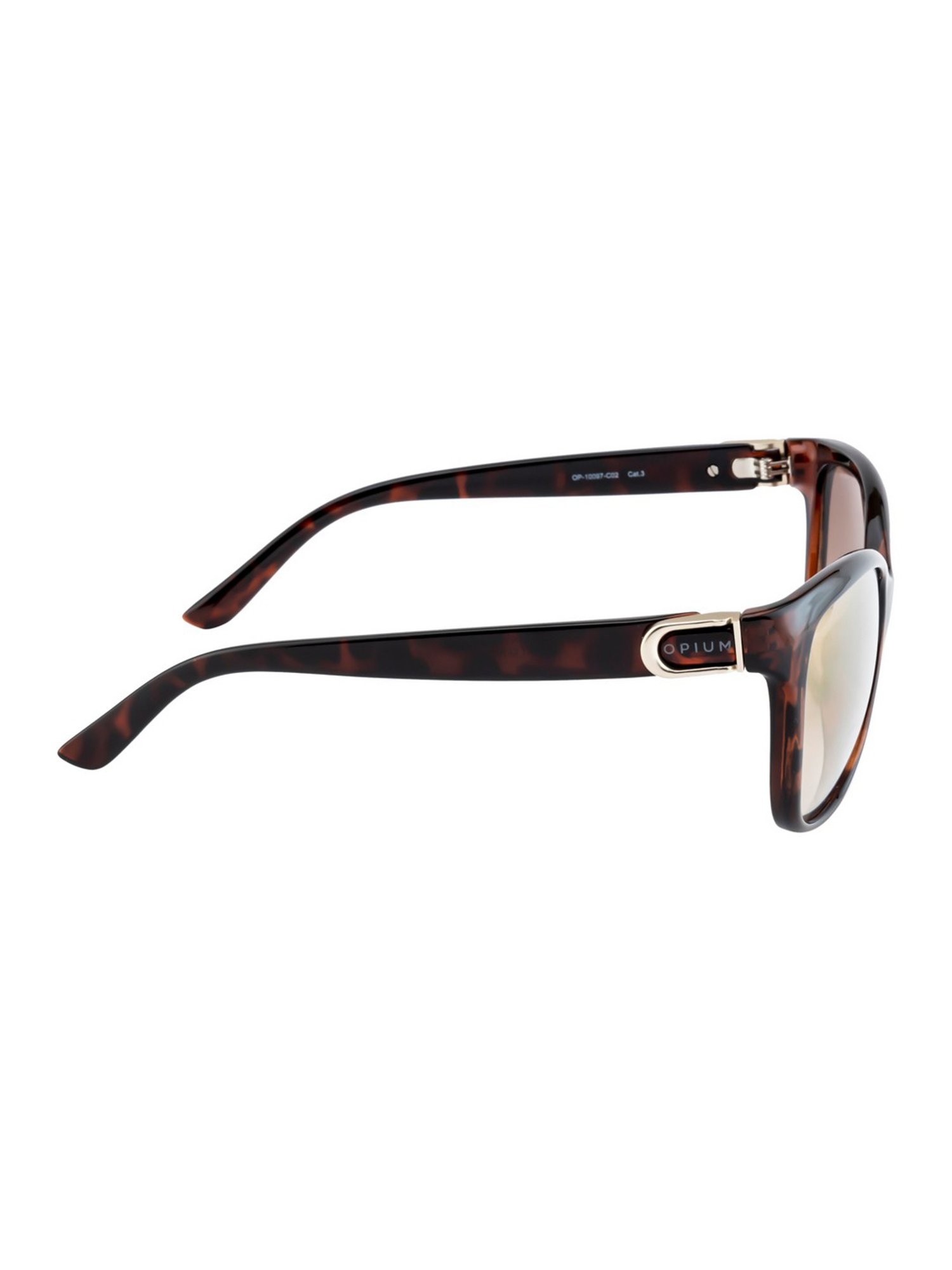 Opium Brown UV Protection Oval Sunglasses for Women