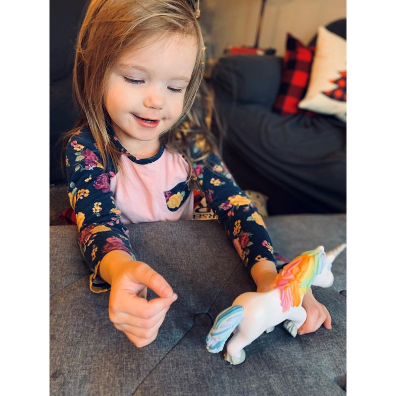 HABA Little Friends Unicorn Ruby Rainbow Chunky Plastic Toy Figure