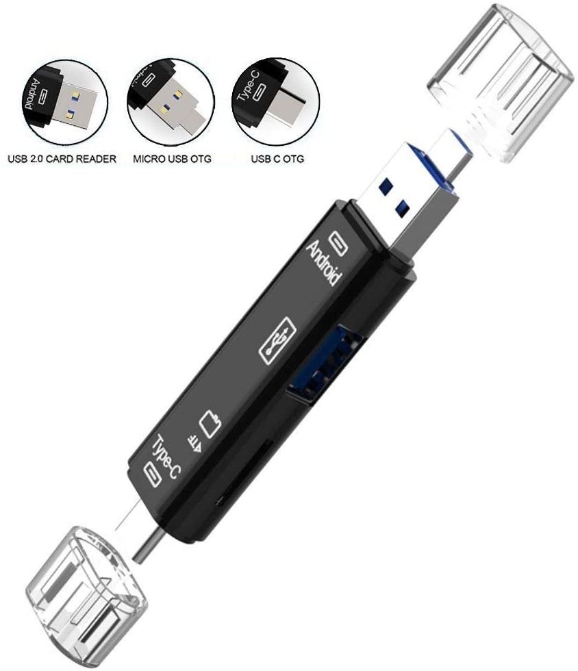 USB / USB Type C 3.1 / MicroUSB External Micro SD Card Reader OTG Adapter
