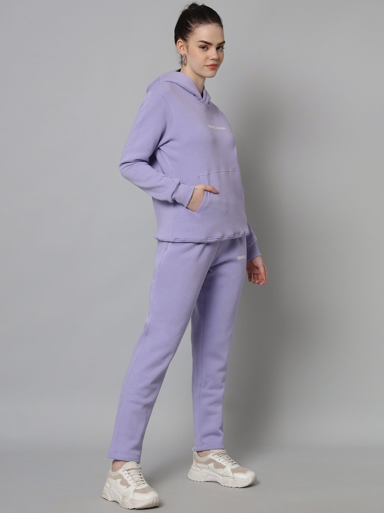 GRIFFEL Purple Regular Fit Track Suit
