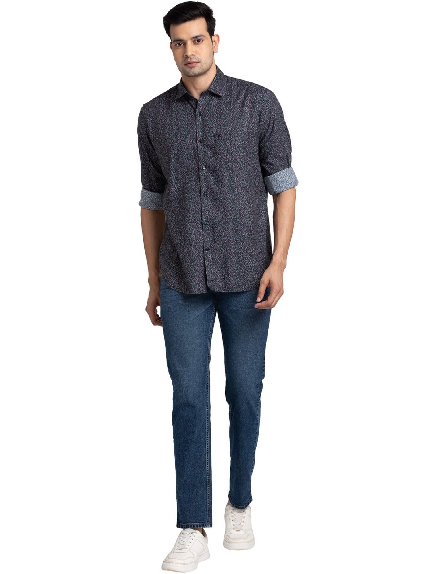 Raymond Muiltcolored Contemporary Fit Printed Shirt