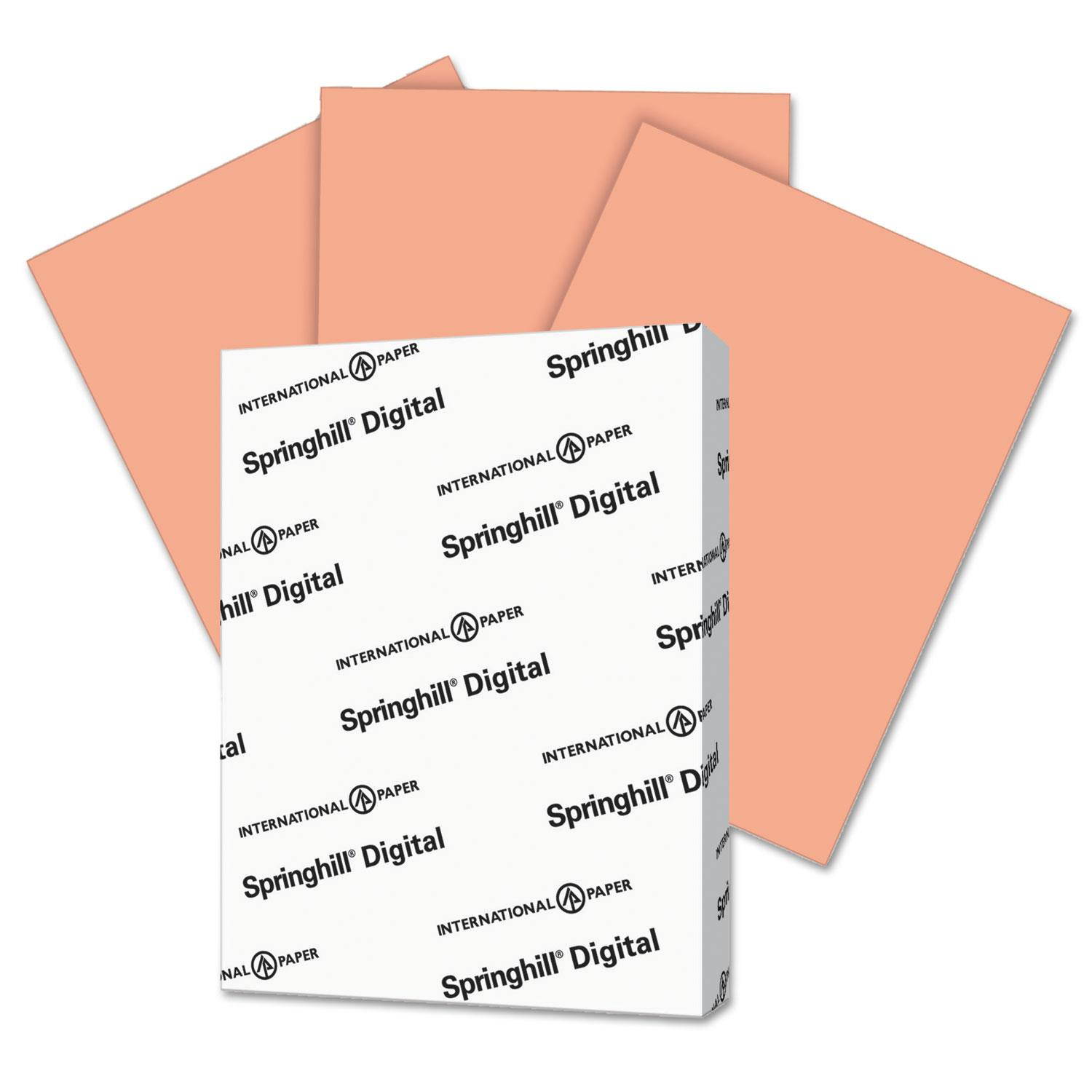 Springhill Digital Index Color Card Stock 110 lb 8 1/2 x 11 Salmon 250 Sheets