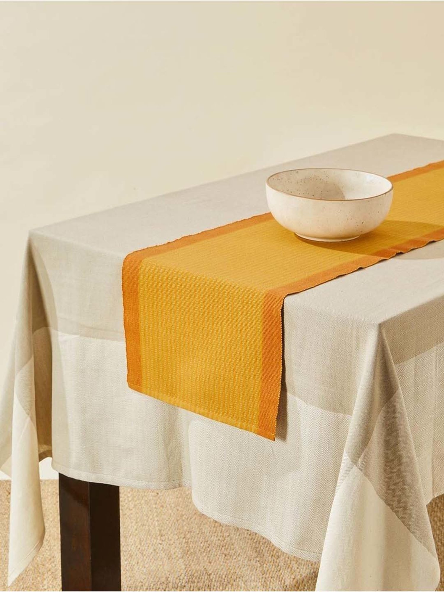 Fabindia Shubhika Mustard Cotton 248 TC 550 GSM Runner