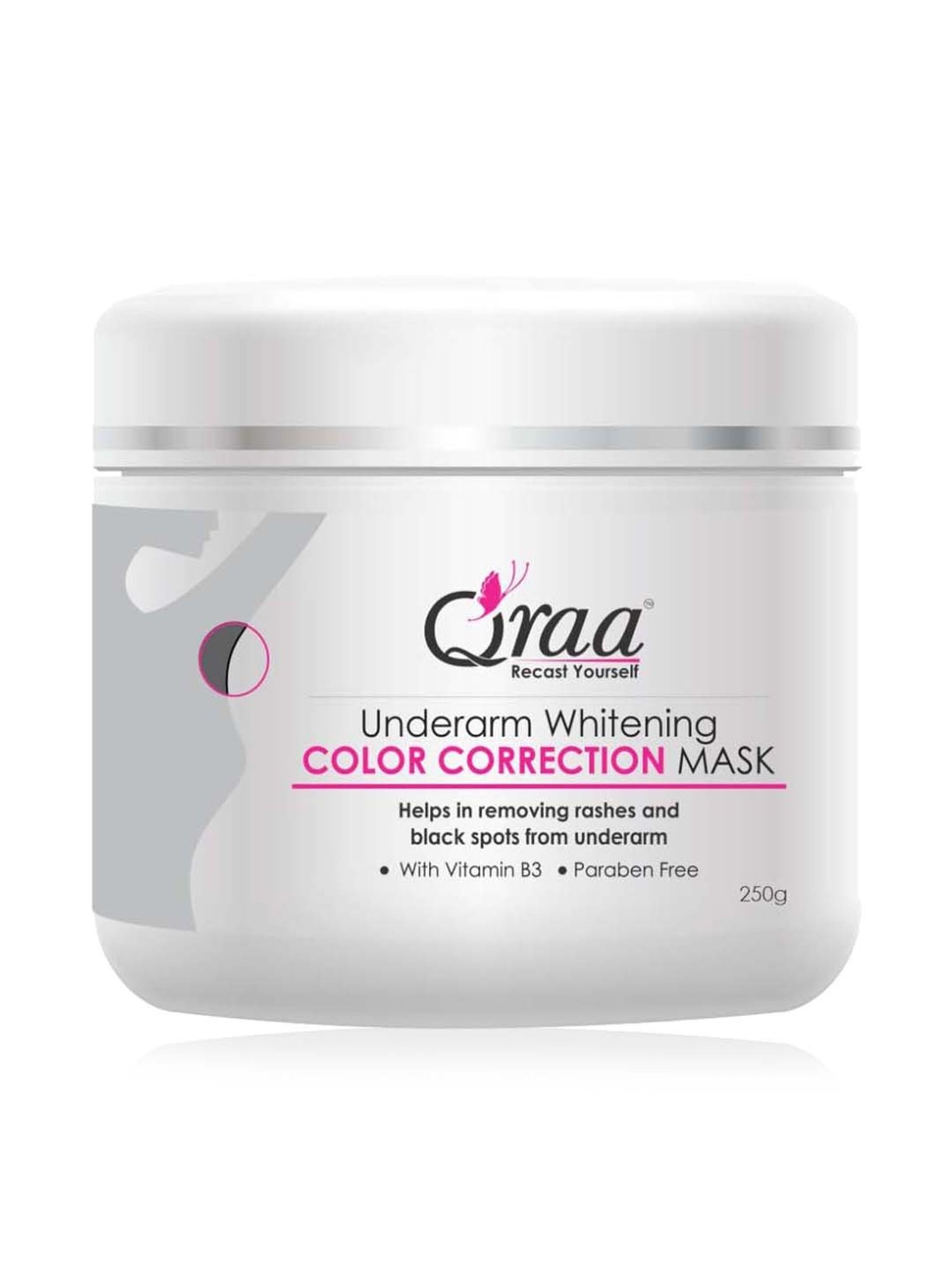 Qraa Underarm Whitening Color Correction Mask for Dark Underarms - 250 gm