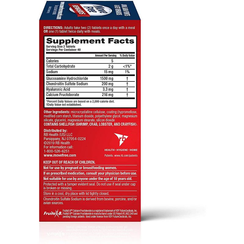 Move Free Advanced, Joint Health Supplement with Glucosamine and Chondroitin 80 ct