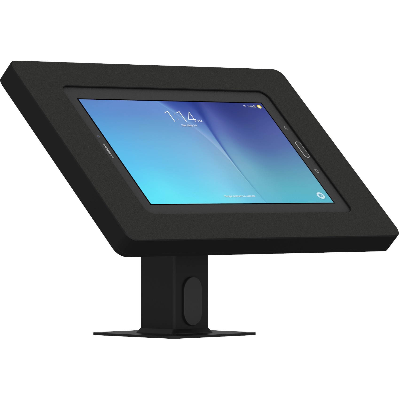 VidaMount Black Enclosure and Rotating & Tilting Desk/Table Mount [Bundle] compatible with Samsung Galaxy Tab E 9.6