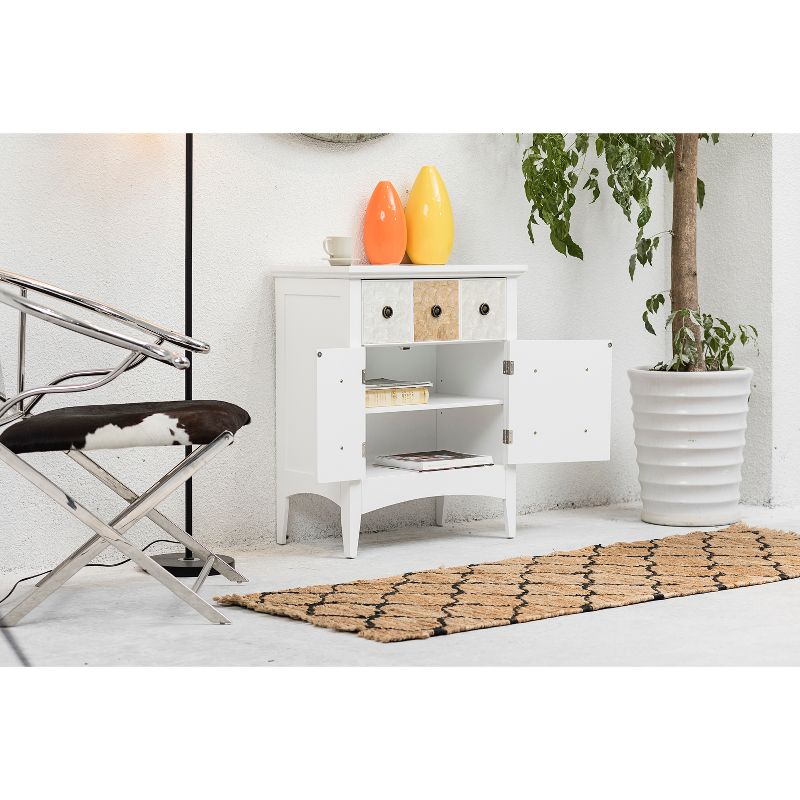 32" Durdle Accent Cabinet White - Elegant Home Fashions