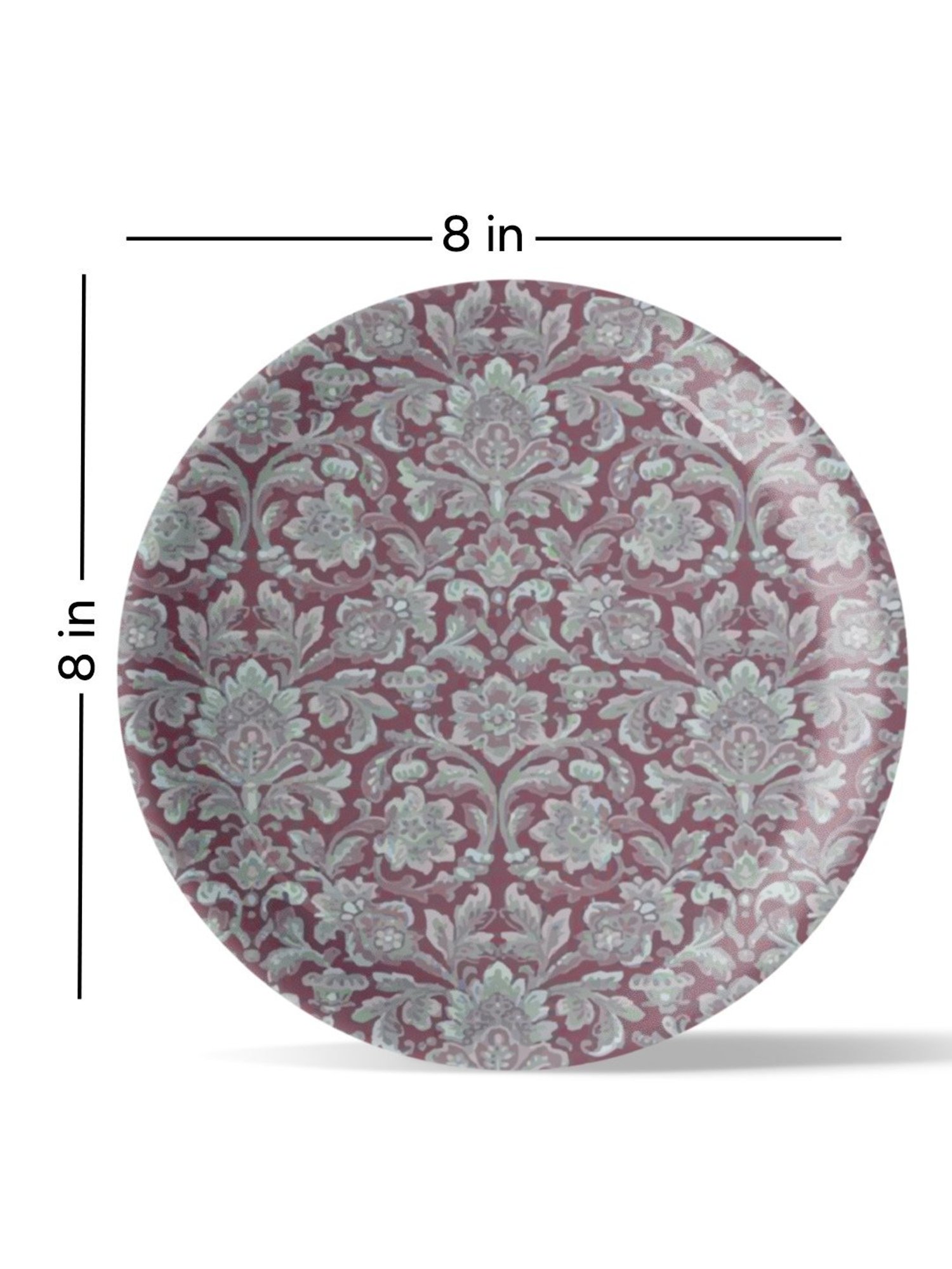 Nestroots Ethnic Floral Multicolor Porcelain Wall Plate