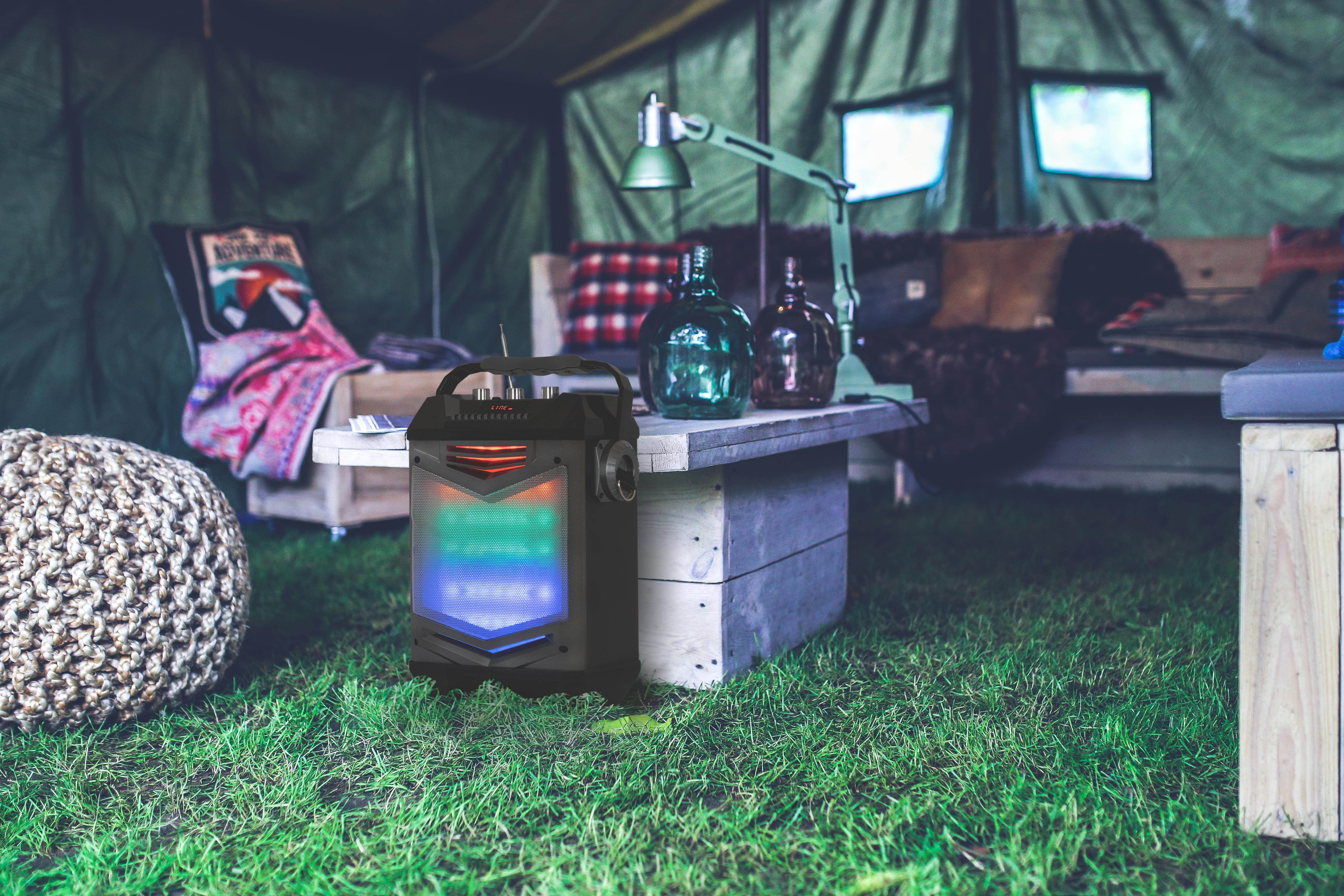 Acoustic Audio TG65GS Portable Bluetooth Speaker with LED Display Rechargeable Battery and Mic