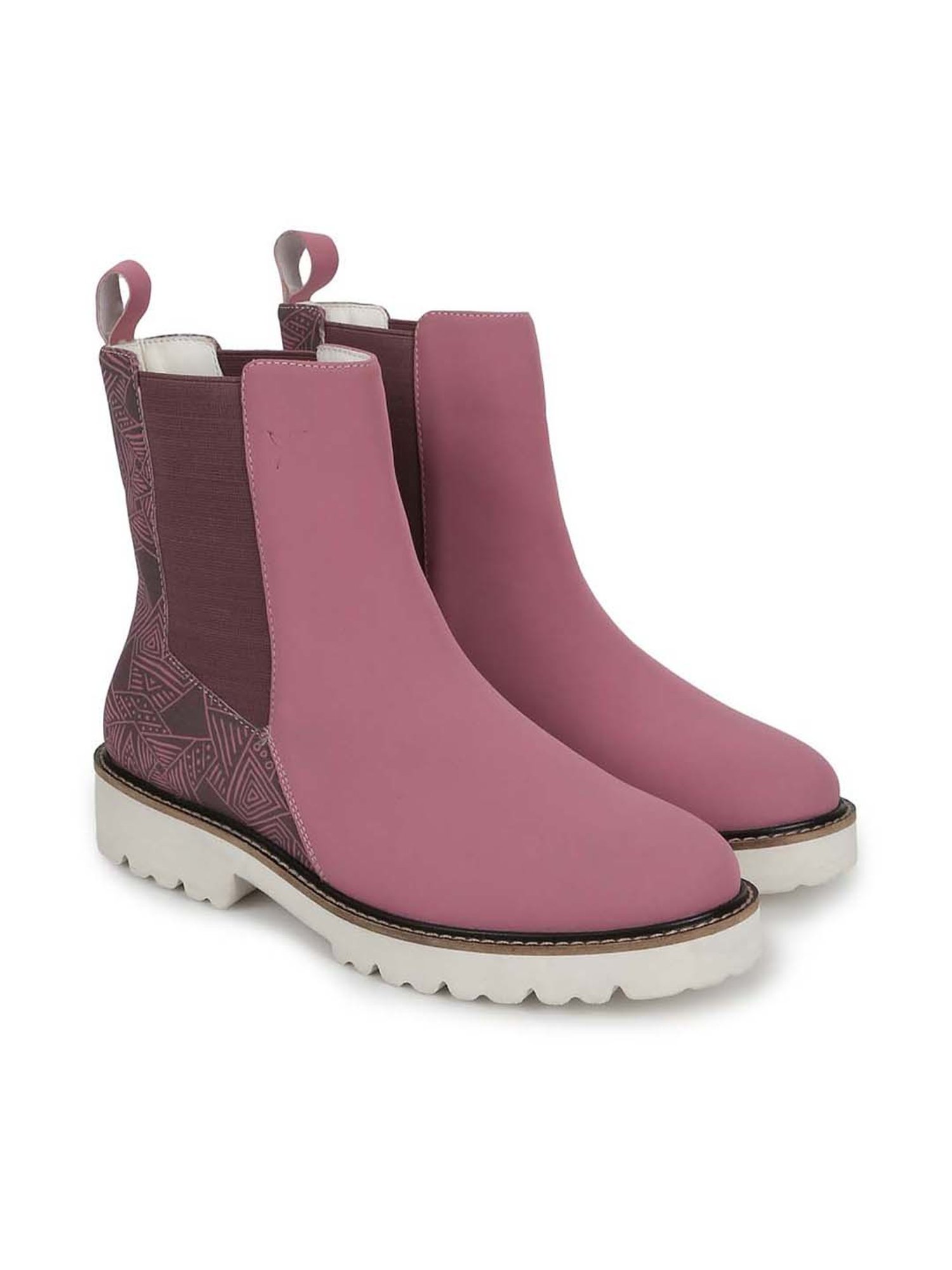 Yoho Women's Pink Chelsea Boots