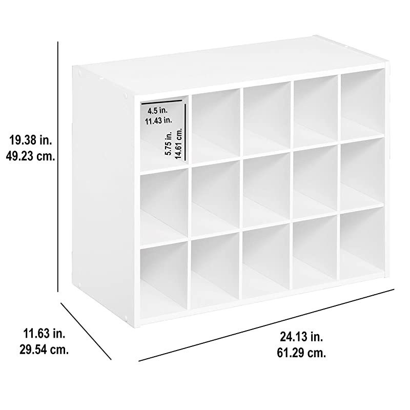 8983 Stackable 15-Unit Organizer, White