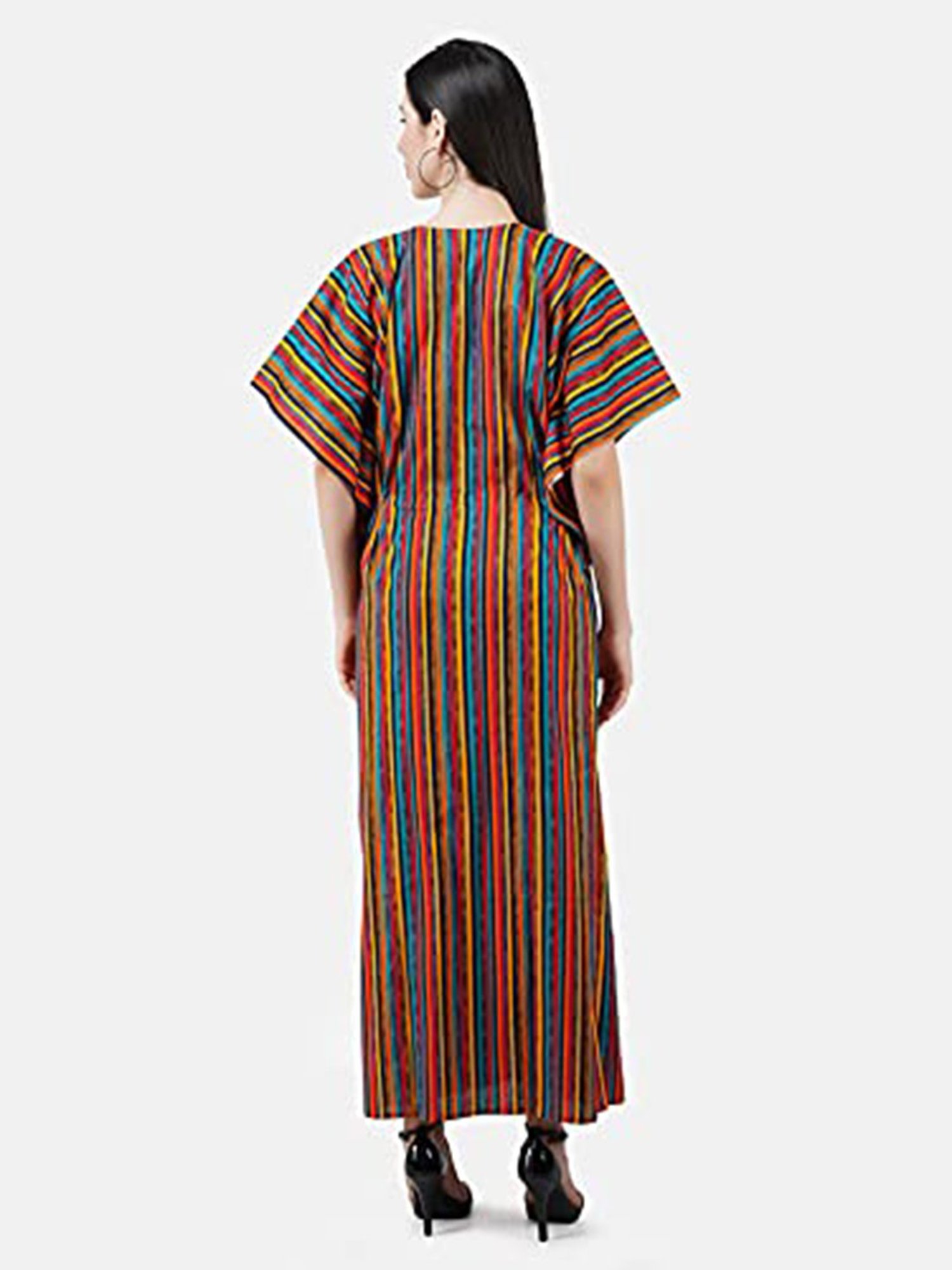 KOI SLEEPWEAR Multicolor Striped Kaftan Nighty