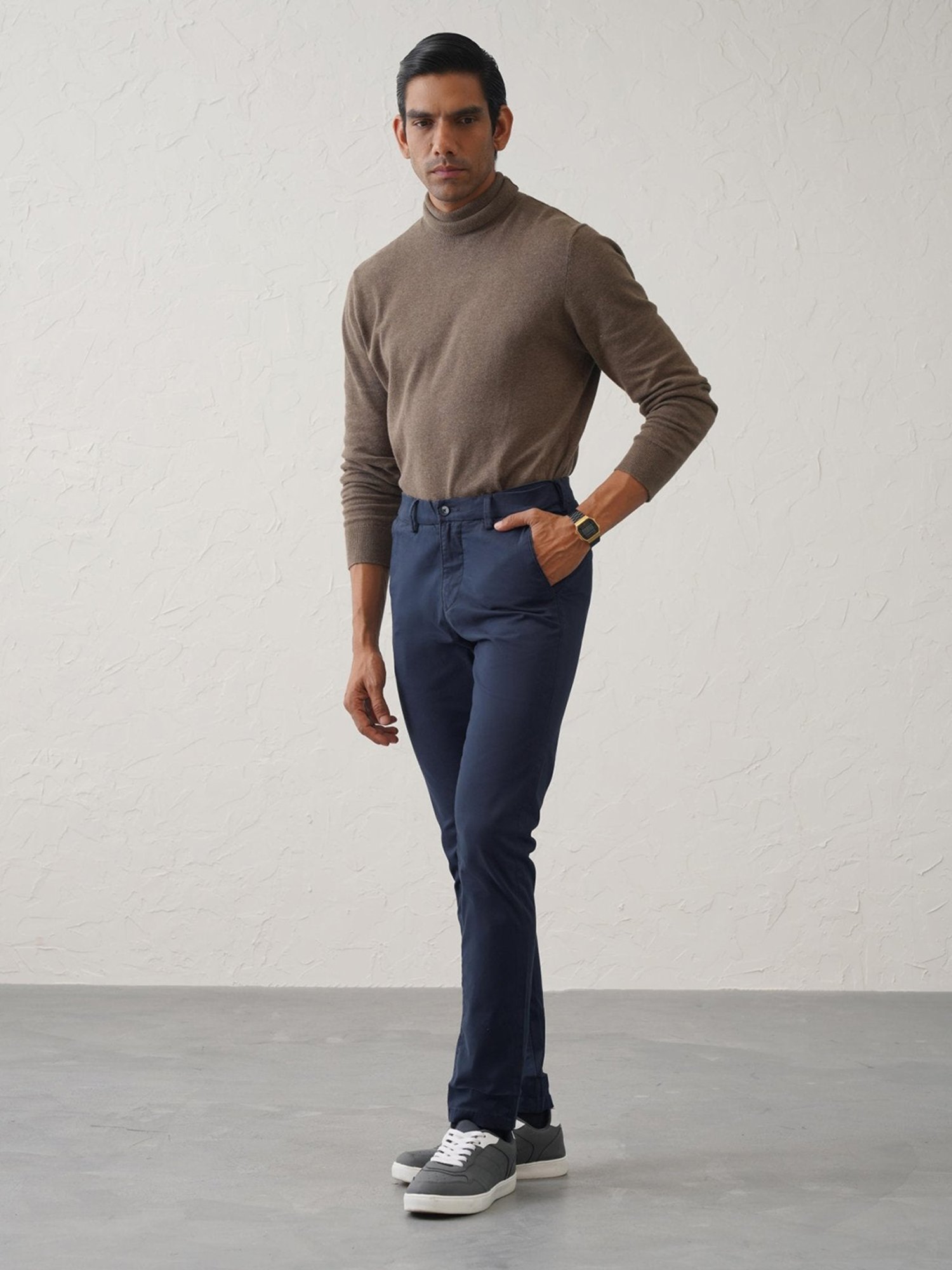 MinusOne Navy Slim Fit Chinos