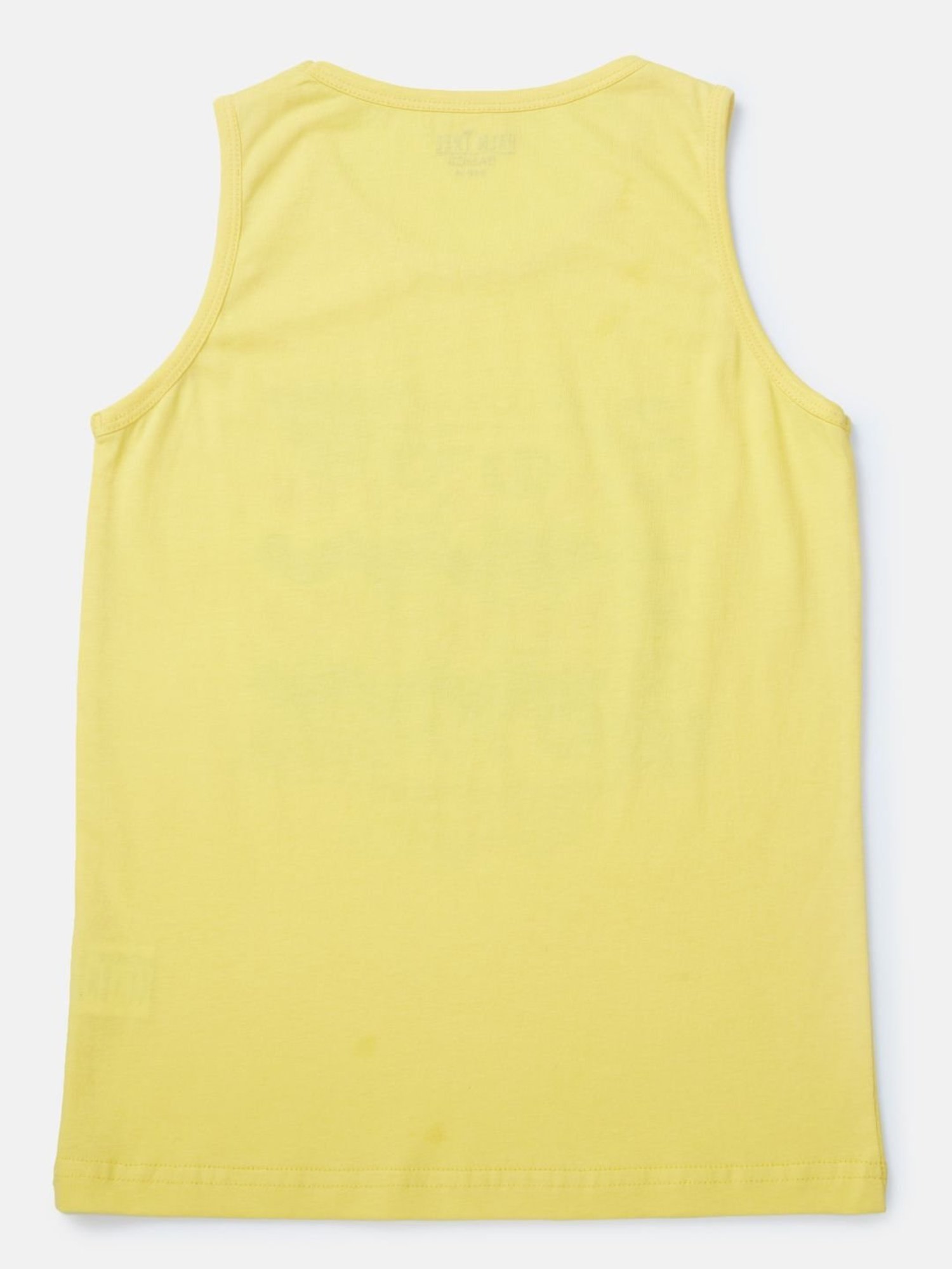 Palm Tree Kids Yellow Printed T-Shirt