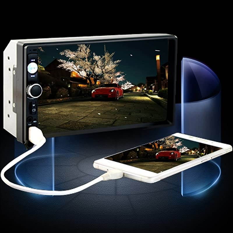 Stereo 2 din Radio 7quot HD Player MP5 Touch Screen Digital Display Bluetooth Multimedia USB 2din Autoradio Mobile Phone interconnetion with 12 LED Backup Camera