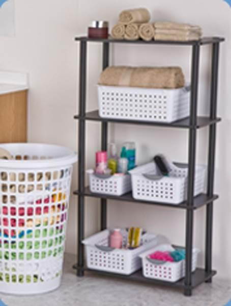 Sterilite 16248006 Medium Ultra Plastic Storage Bin Organizer Basket -White
