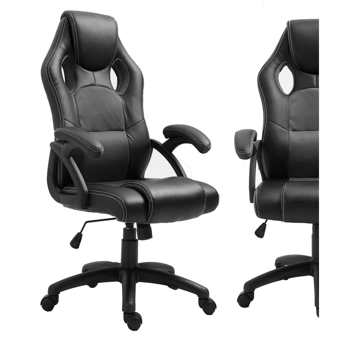 ViscoLogic MAZE Gaming Racing Style Swivel Home Office Computer Desk Chair (Black)