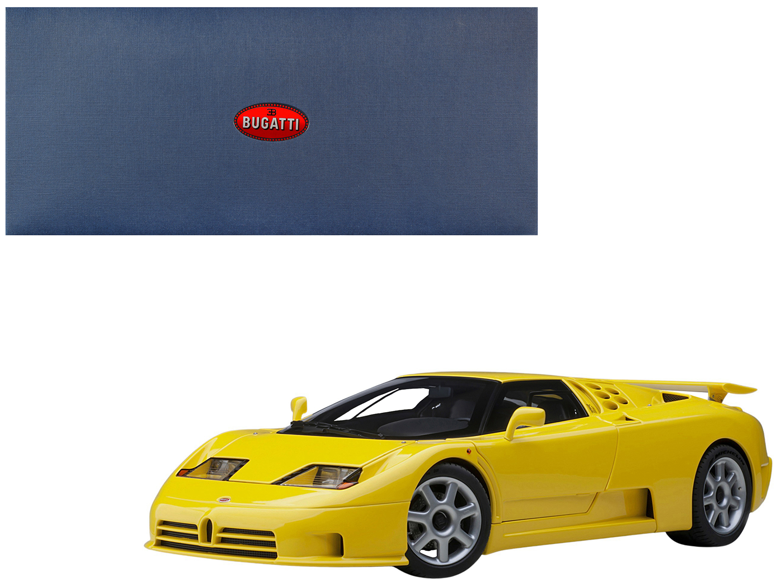 Bugatti Chiron Yellow and Black 1/24 Diecast Model Car by Maisto