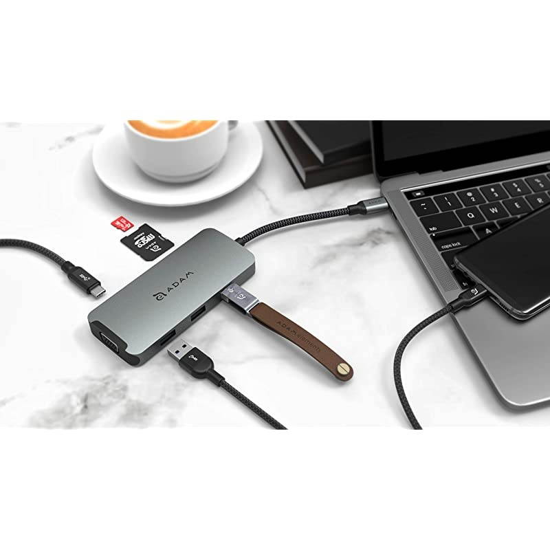 8-in-1 USB C Hub - 4K USB C to HDMI - 100W USB C PD - SD Card Reader - 3 USB 3.1 Ports - Portable, Durable Aluminum Case