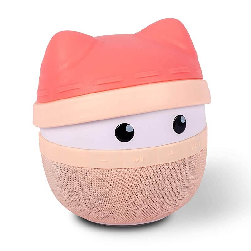 Portable Bluetooth Speaker  Rhyme, Stereo Pairing Speaker, 15H Playing, High Definition Sound, Cute Wireless Speaker, Ideal Gift for Girls and Kids (Lotus Pink)