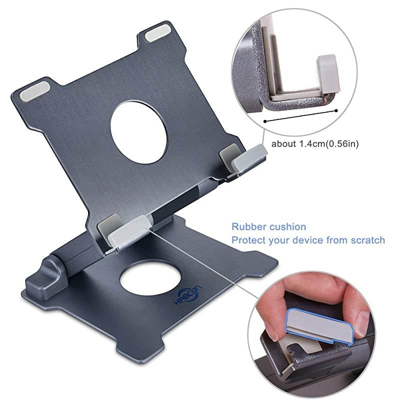 Tablet Stand Adjustable Aluminum Tablets7135 inch Holder for iPad 20172018iPad ProSurface Pro Surface Pro 3 4FIRD HD 10Samsung Galaxy Tab EASUS Transformer with a Carry BagSpace Grey