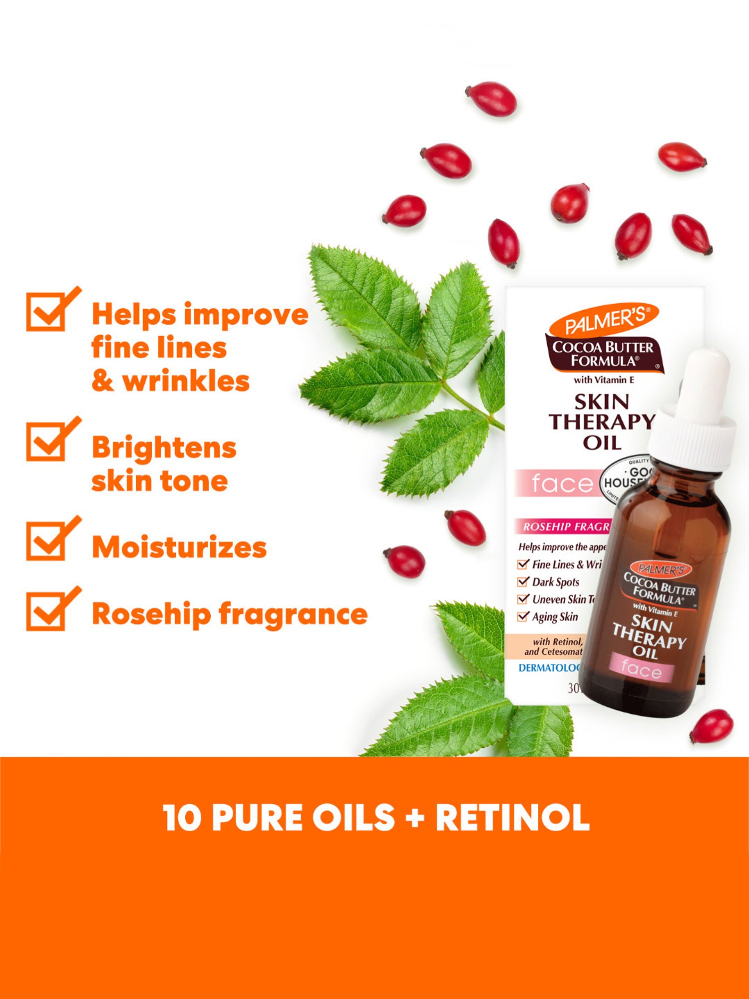 Palmer's Cocoa Butter Formula with Vitamin E Skin Therapy Oil for Face - 30 ml