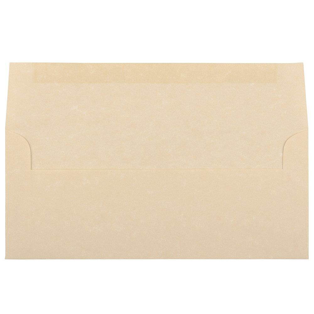 JAM PAPER #10 Business Parchment Envelopes - 4 1/8 x 9 1/2 - Brown Recycled - 25/Pack
