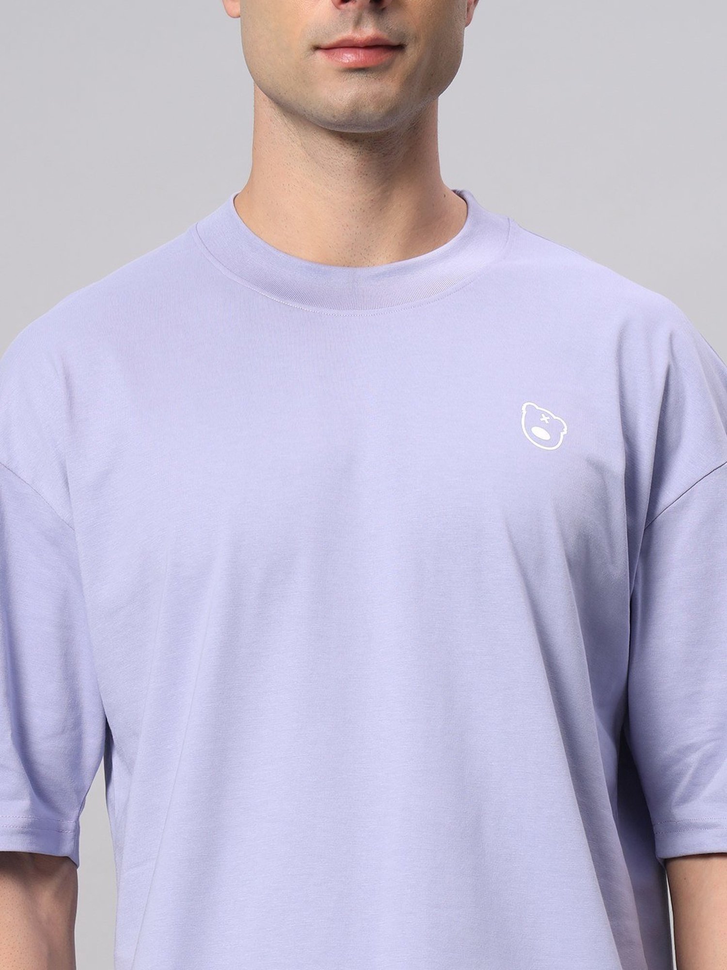 Griffel Lavender Cotton Loose Fit T-Shirt