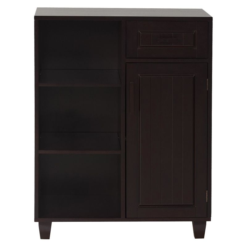 Catalina Floor Cabinet Dark Espresso Brown - Elegant Home Fashions