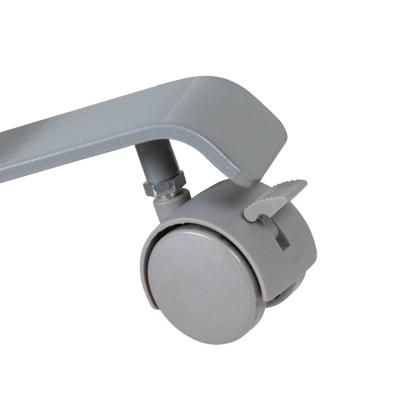 Emma and Oliver Mobile Whiteboard/Cloth 3 Section Partition with Locking Casters, 72"H x 24"W