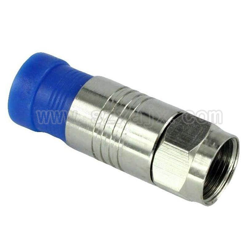 JX connector 10pcs F male connector for RG6 75-5 coaxial compression fitting Compression Coax O-Ring connector +2 tool