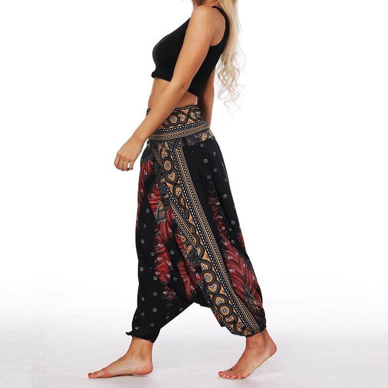 Women Yoga Pants Elastic Wide Leg Yoga Pants Casual Boho Harem Long Trousers for Yoga Dance Soft Modal for Indoor Home Sports