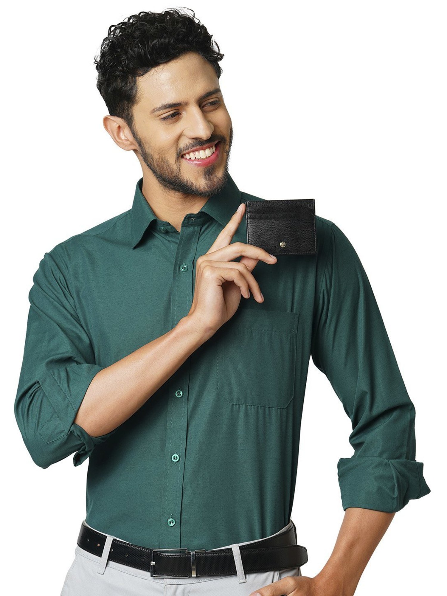 PERQUISITE CENTURION Black Solid Card Holder