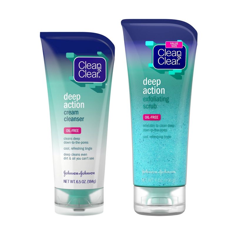 Clean & Clear Oil-Free Deep Action Cream Facial Cleanser - 6.5oz
