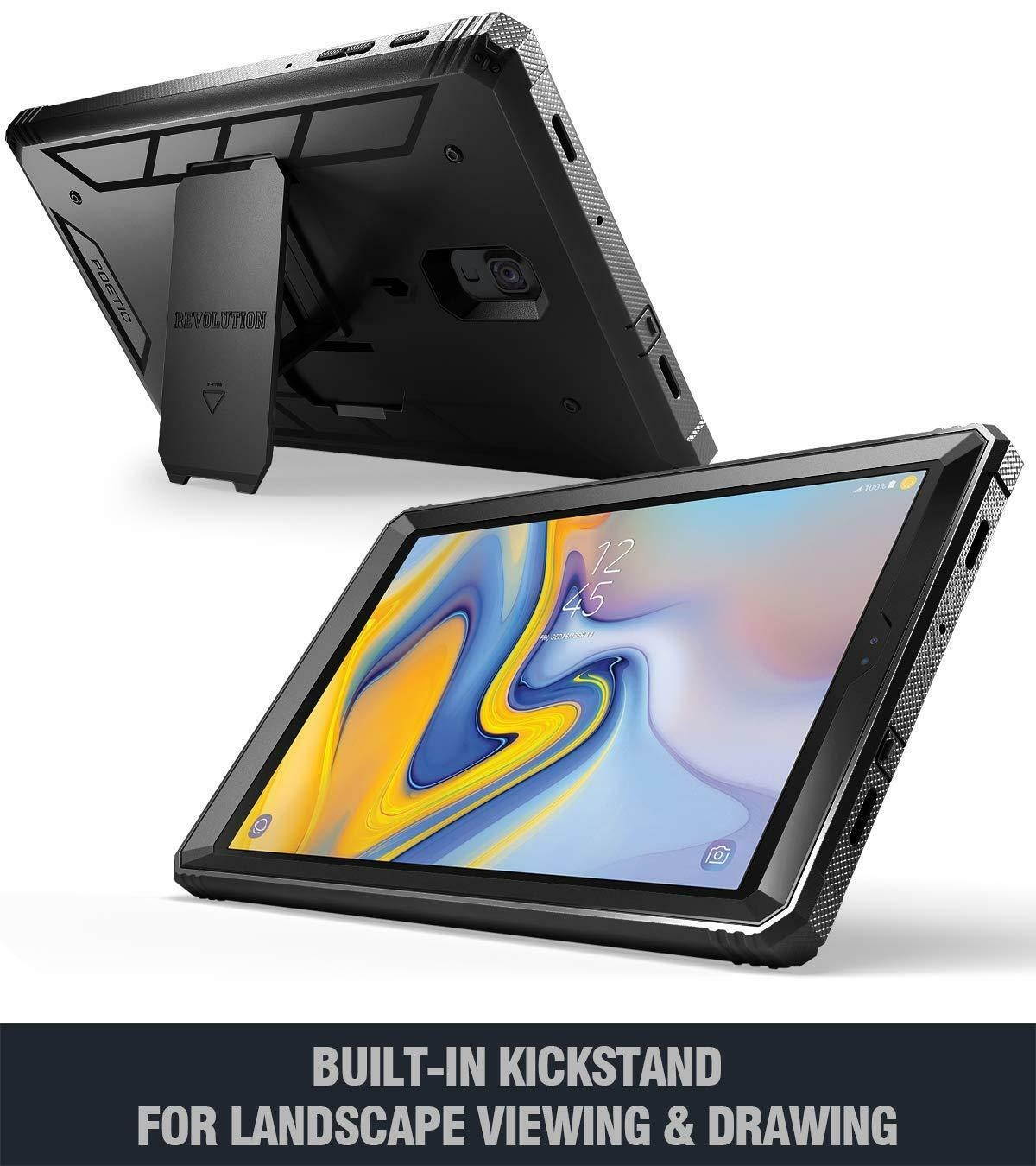 For Galaxy Tab A 10.5 2018 Tablet Case Full-Body Cover w/Screen Protector Black