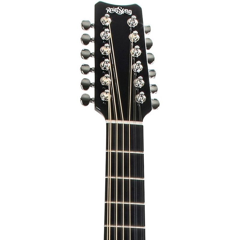 RainSong Black Ice Series WS 12-String Acoustic-Electric Guitar Carbon Black