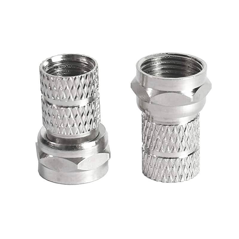 RG6 Coax Cable Splitter Combiner Adapter Connecter for TV Video Antenna Cable Satellite 2 Pack Copper Thread F Type