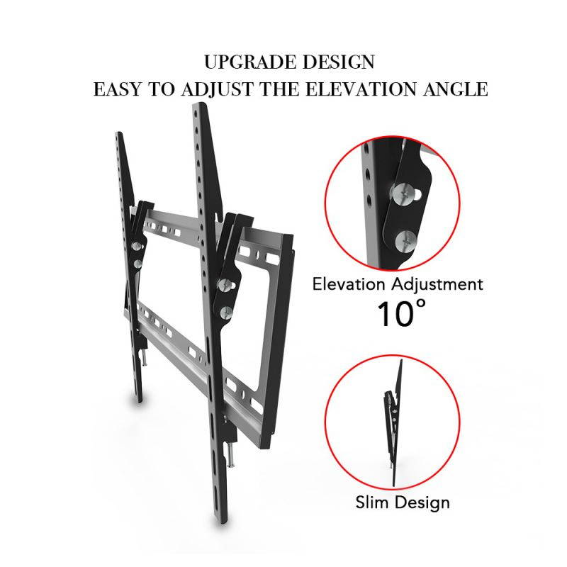 LEADZM Tilt TV Wall Mount Low Profile, Tilting TV Mount Bracket for Most 32-70" Flat Screen LED, LCD, OLED, 4K TVs, TV Bracket VESA 600x400mm Weight Capacity Up to 110lbs, Space Saving