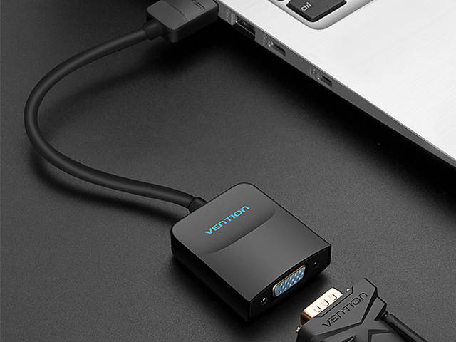 Vention HDMI to VGA Adapter, Gold Plated 1080P Active HDMI to VGA Digital to Analog Converter with Audio and Micro USB Port for Laptop, XBox 360 One, PS4