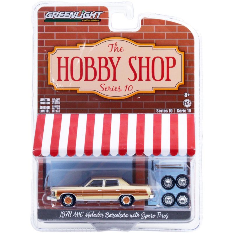 1978 AMC Matador Barcelona Sand Tan and Golden Ginger with Spare Tires "The Hobby Shop" 1/64 Diecast Model Car by Greenlight