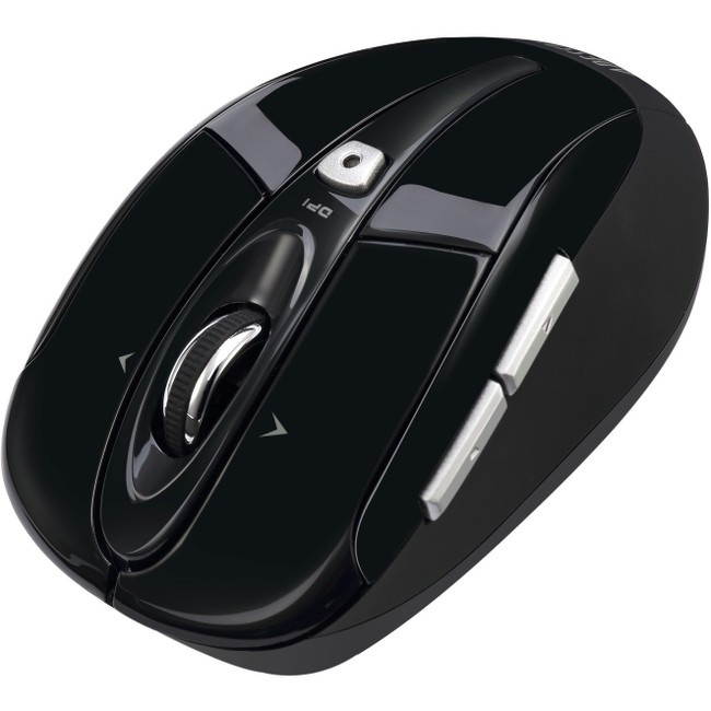 2.4 GHz Wireless Programmable Nano Mouse Black 6 Buttons Tilt Wheel USB RF Wireless Optical 1600 dpi Mouse