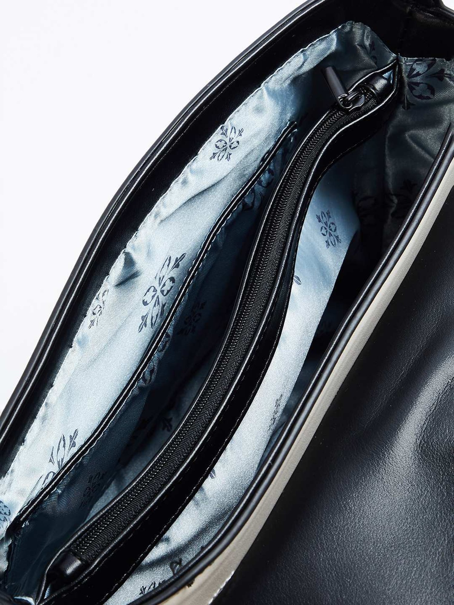 Code by Lifestyle White & Black Textured Sling Handbag