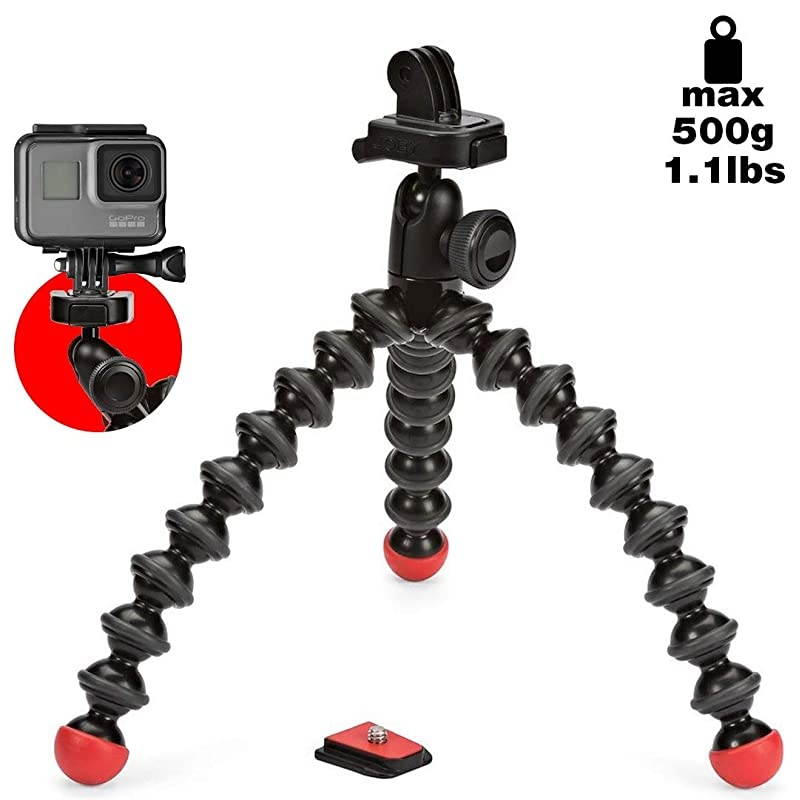 GorillaPod Action Video Tripod A Strong Flexible Lightweight Tripod for GoPro HERO6 Black GoPro HERO5 Black GoPro HERO5 Session Contour and Sony Action Cam