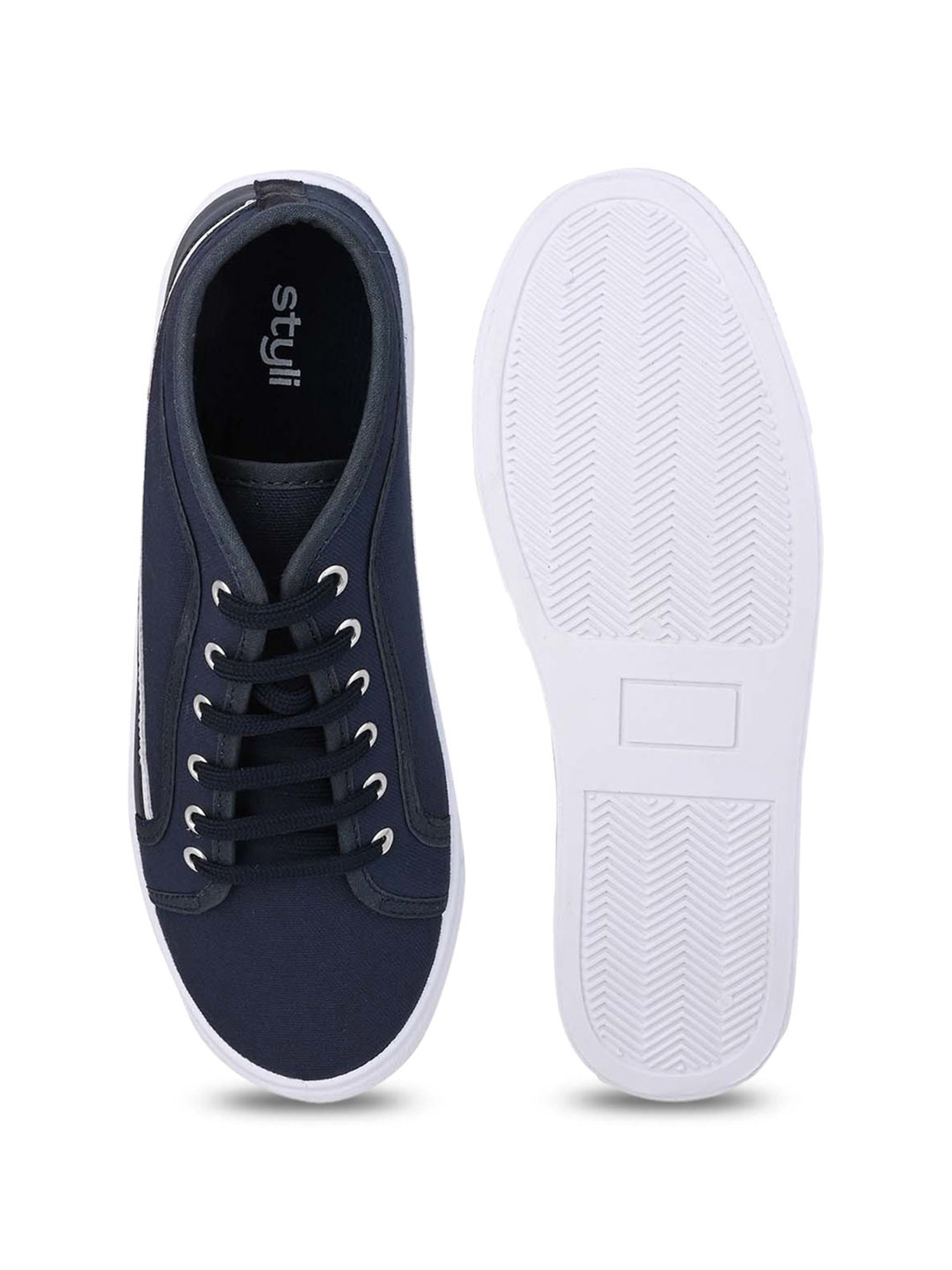 Styli Men's Navy Casual Sneakers