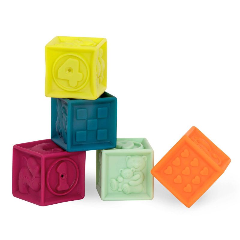 Baby B. Baby Blocks Toy - One Two Squeeze