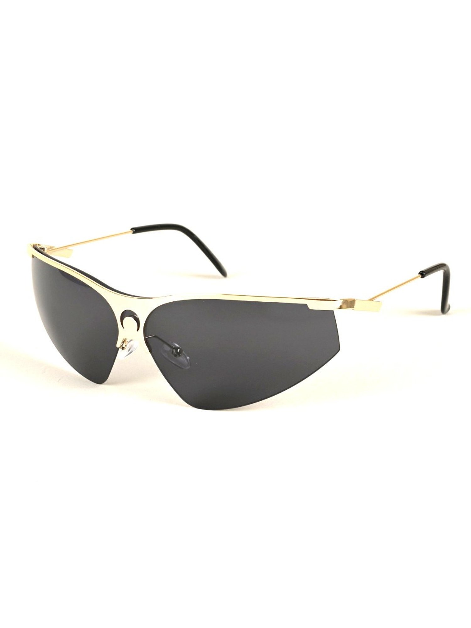Voyage Black Wraparound UV Protection Unisex Sunglasses