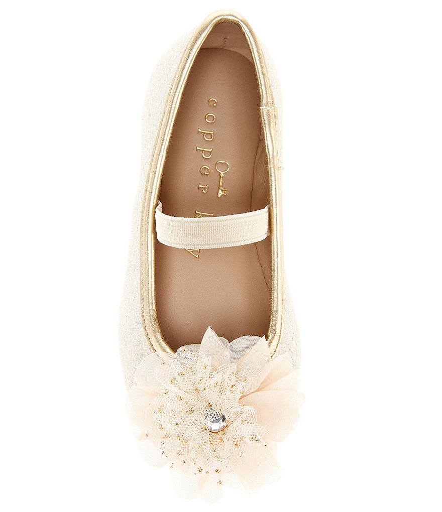 Copper Key Girls' Surely-T Glitter Ballet Flats (Toddler)